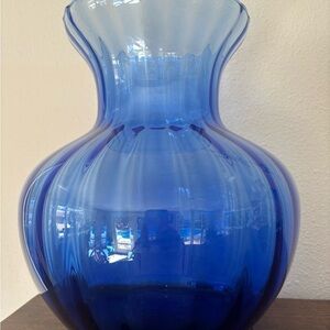 Elegant Blue Glass Vase